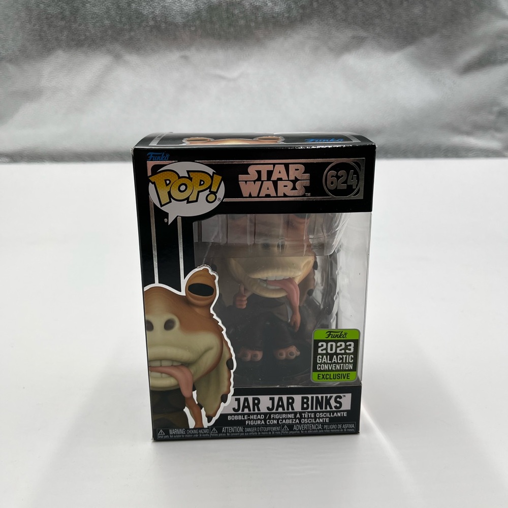 Funko Pop Galactic Convention Exclusive Jar Jar Binks #624 + Pop Protector